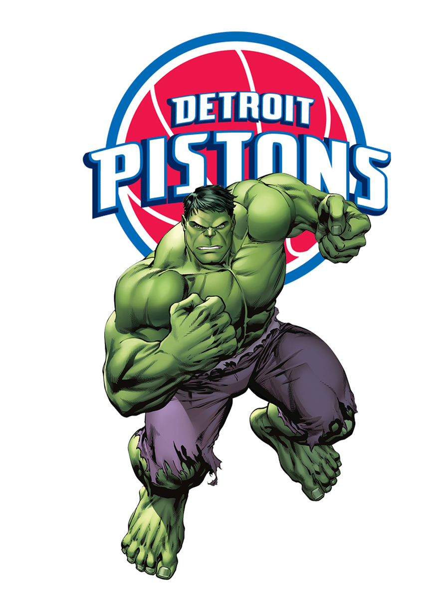 Detroit Pistons Hulk Logo vinyl decal